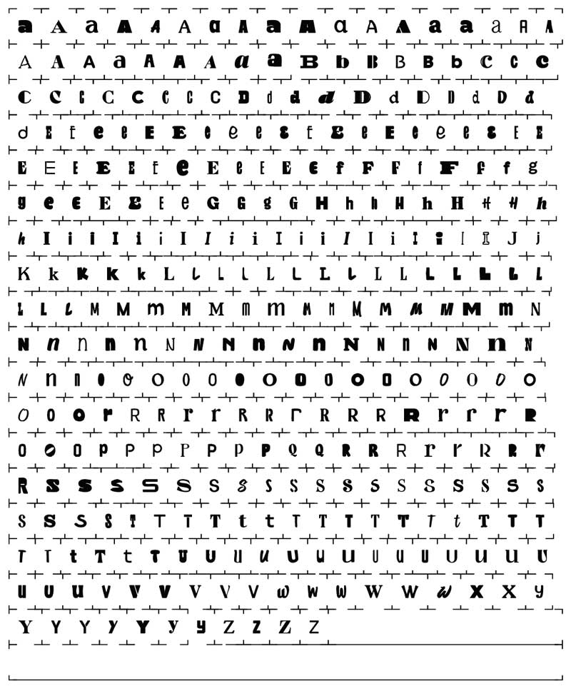 Quilt Tattoo® – Ransom Mixed Letters