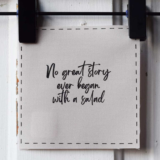 No great story ever began with a salad—Salty Square (no hippo)