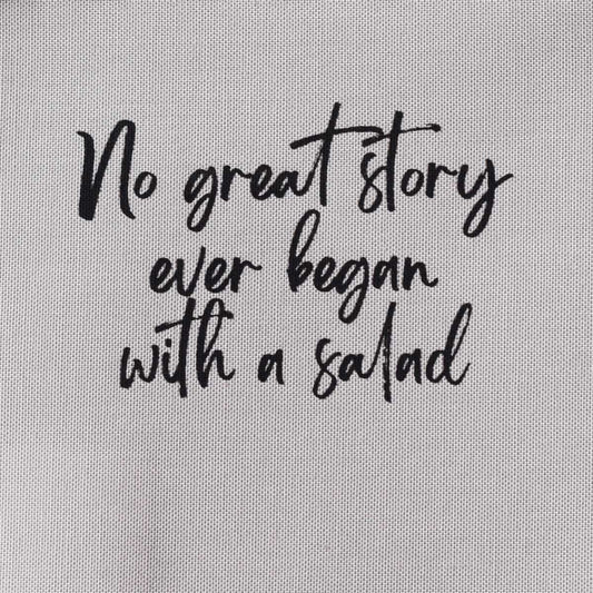 No great story ever began with a salad—Salty Square (no hippo)