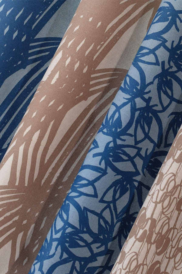 Clara — Hand-Printed Modern Floral Fabric
