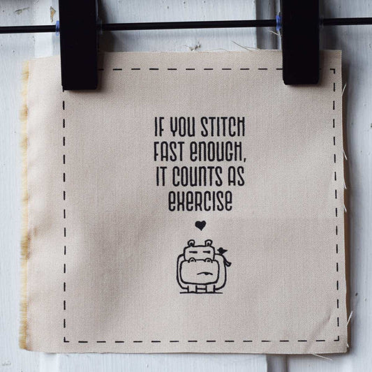 If you stitch fast enough it counts as exercise—Salty Square