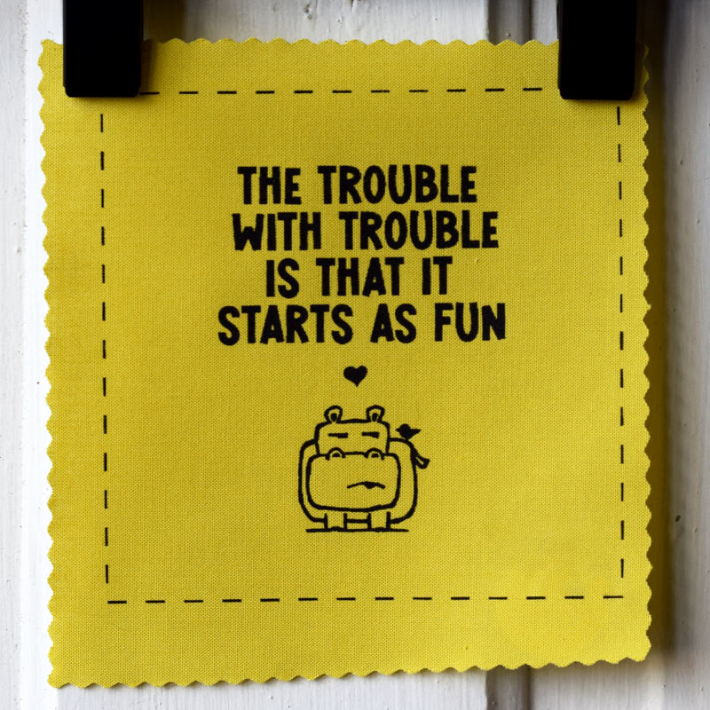 The trouble with trouble is that it starts as fun